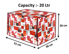 Heart Home PVC Heart Printed Microwave Oven Cover, Dustproof Machine Protector Cover,20 LTR. (Multicolor)-HS43HEARTH25992