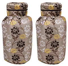 Kuber Industries Cotton 2 Pieces Cylinder Cover (Gold, Standard) -CTKTC6913