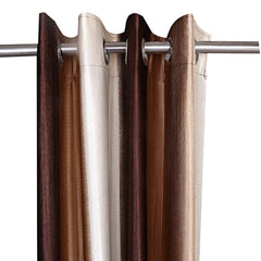 Kuber Industries Polyester 4 Pieces 7 Feet Eyelet Door Curtain (Brown) -CTKTC12951