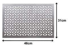 Heart Home Rectangle Shape Soft Leather 6 Pieces Dining Table Placemat Set (Silver)-HHEART15619, Standard