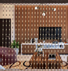 Kuber Industries Wood Solid Door Curtain, 7 X 4 Ft, Brown, Pack of 1