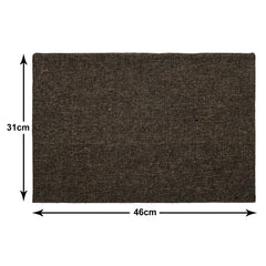 Kuber Industries Jute Table Placemat for Home, Hotels, Set of 6 (Black)