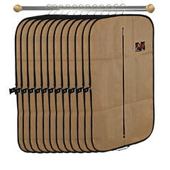 Kuber Industries 12 Pieces Foldable Non Woven Men's Coat Blazer Suit Cover (Brown) - CTKTC041444