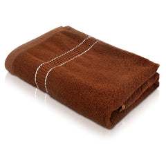 Kuber Industries Premium Design Luxurious, Soft Cotton Bath Towel, 30"x60"(Dark Brown)-HS_38_KUBMART21379, 144 GSM