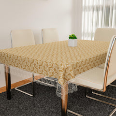 Heart Home Dining Table Cover | Kitchen Dining Tablecloth | 6 Seater Dining Table Cover | Dining Table Cover for Hall Décor | Carry Design Tablecloth | DTC | 60x90 | Golden