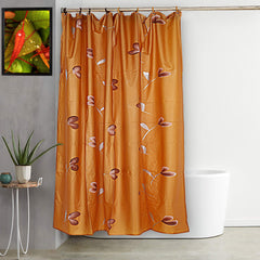 Kuber Industries Panting PVC Shower Curtain - 54"x84", Gold