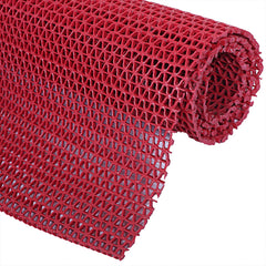Heart Home Rubber Waterproof Anti-Skid Swimming Pool Mat|Shower Mat|Rainmat for Entrance Area,Bathroom,2 x 5 Feet (Red)