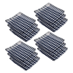Kuber Industries Duster | Wet Dry Cleaning Napkin | Cotton Kitchen Duster | 300 GSM Kitchen Cleaning Clothes | Pocha For Kitchen | Car | Desk | Fan | Set of 12 | 101 | Blue