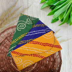Kuber Industries Heart Home Shagun Envelope for Gift|Bandhej Pattern for Gifting Lifafa|Cardboard Envelope for Marriage|Many Occassions|Pack of 3 (Assorted)