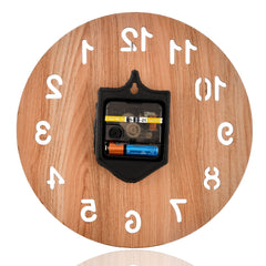 Kuber Industries 10" Wooden Decorative Round Wall Clock for Home/Kitchen/Office (White), Standard (HS39KUBMART022866)