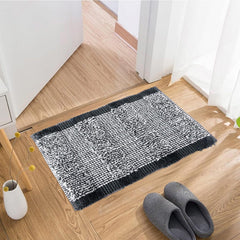 Kuber Industries Door Mat | White Cut Loop Doormat | Microfiber Entrance Mat | Entry Doormat | Office Entrance Door Mat | Door Mat for Home | Door Mat for Living | Pack of 2 | Gray