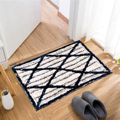 Kuber Industries Door Mat | Dust Trapper Mat | Door Entrance Mat | Anti-Skid Door Mat | Floor Mat for Home Entrance | Katli Mingle Door Mat | Entryway Door Mat | Pack of 3 | Blue