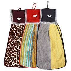 Kuber Industries Printed Design 3 Piece 144 GSM Cotton Washbasin Napkin Towel Set - Multicolour