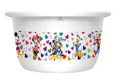 Heart Home Disney Team Mickey Print Unbreakable Plastic Multipurpose Bath Tub/Washing Tub 25 Ltr (White) -HS_35_HEARTH17457