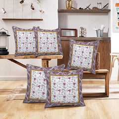 Kuber Industries Cushion Cover|Ractangle Cushion Covers|Sofa Cushion Covers|Cushion Covers 16 inch x 16 inch|Cushion Cover Set of 5| (Pink)