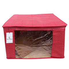 Kuber Industries Cotton 3 Pieces Three Layer Quilted Extra Large Saree Cover (Pink)-CTKTC025470