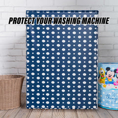 Heart Home Washing Machine Cover | Dot Print Washing Machine Cover | PVC | Front Load Washing Machine Cover | Blue