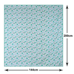 Kuber Industries Cotton Soft Lightweight Floral Design Reversible Single Bed Dohar | Blanket | AC Quilt for Home & Travel (Green)