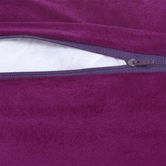 Heart Home Cushion Cover|Sofa Cushion Covers|Circle Print Sitting Cushion Cover|Velvet Cushion Filler|16x16 Inch|Set of 5 (Purple)