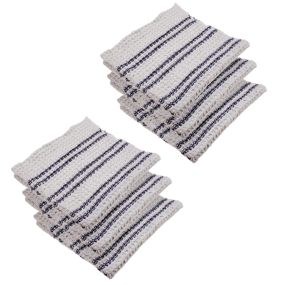 Kuber Industries Floor Cleaning Pocha | Self Check Lining Duster Cloth | Cotton Reusable Sweeping Cloth For Home | Kitchen | Large | 28x28 Inch | Pack of 6 | Blue