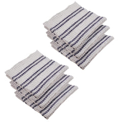 Kuber Industries Floor Cleaning Pocha | Self Check Lining Duster Cloth | Cotton Reusable Sweeping Cloth For Home | Kitchen | Large | 28x28 Inch | Pack of 6 | Blue