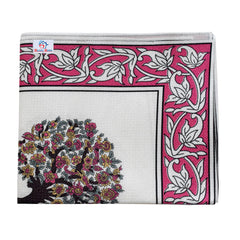 Heart Home Floral Print Polyester Dining Table Cover/Table Cloth for Home Decorative Luxurious 6 Seater, 60"x90" (Pink) 54HH4276.