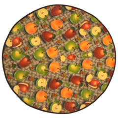 Kuber Industries Fruits Design Waterproof PVC Reversible Food Mat Bedsheet Protector Bed Server (Brown) CTKTC33714