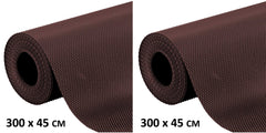 Kuber Industries 2 Pieces Multipurpose Textured Super Strong Anti-Slip Mat Liner,Size 45X300 Cm (3 Meter Roll, Brown) - CTKTC040233