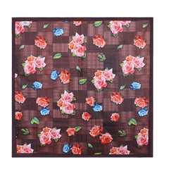 Heart Home Bed Server|PVC Rose Floral & Strips Print Both Sided Food Mat|Waterproof Mattress Protector, 35x35 Inch (Multicolor)