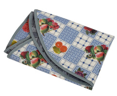 Heart Home Round Check Design Both Sided Bed Server Food Mat, Bedsheet Protector, Oil & Waterproof (Grey)-HS_38_HEARTH21049