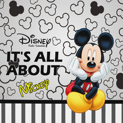 Kuber Industries Disney Mickey Print 9 Piece Non Woven Travel Shoe Cover, String Bag Organizer (Grey) -HS_35_KUBMARTS17989, Pack of 9