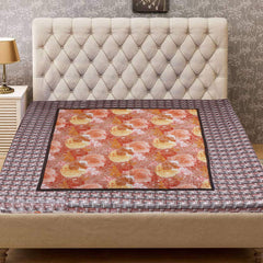 Kuber Industries Floral Design PVC Reversible Food Mat Bed Server -(Pink)