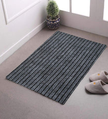 Kuber Industries All Weather Entry and Back Yard Door Mat, Non-Slip Rubber Backing, Absorbent and Waterproof, Dirt Trapping Rugs for Entryway -24"x36"(Grey), Standard (HS_36_KUBMART018409)