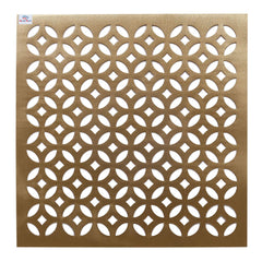 Heart Home Stain & Heat Resistant, Non-Slip Square Soft Leather Table Placemats, Set of 4 (Gold), Standard (HS39HEARTH021952)