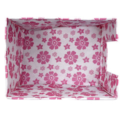 Kuber Industries Leaf Printed 2 Piece Non Woven Shirt Stacker Wardrobe Organizer Set, (Pink) - CTKTC35042