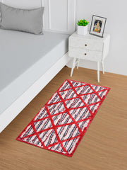 Heart Home Runner | Bedside Runner for Bedroom | Runner for Living Room | Katli Mingle Carpet Runner for Home | Anti Skid Carpet Rug Mat | Kitchen Runner | 22x55 | Red