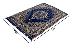 Kuber Industries 5 x 7 Feet Superfine Velvet Carpet|Rug|Living Room|Bedroom|Hall (Blue)