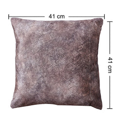 Heart Home Cushion Cover|Sofa Cushion Covers|Broken Wall Texture Print Sitting Cushion Cover|Velvet Cushion Filler|16x16 Inch|Set of 5 (Gold)