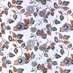 Kuber Industries Floral PVC Shower Curtain with 8 Hooks - 54"x84", Multicolour
