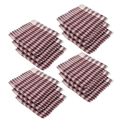 Kuber Industries Duster | Wet Dry Cleaning Napkin | Cotton Kitchen Duster | 300 GSM Kitchen Cleaning Clothes | Pocha For Kitchen | Car | Desk | Fan | Set of 12 | 101 | Maroon