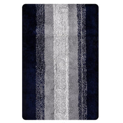 Heart Home Carpet | Shaggy Carpet for Living Room | Fluffy Carpet for Bedroom | Blue Patta Rainbow Carpet | Floor Carpet Rug | Non-Slip Bedside Rug | 3x5 Feet | Gray