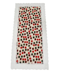 Heart Home Circle Design PVC Table Runner for Farmhouse Dinner, Holiday Parties, Wedding, Events, Décor, 18"x36" (Maroon)-HS_38_HEARTH21327, Standard