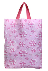 Kuber Industries Non-Woven Foldable Shopping Bag|Reusable Travel Tote Bag|Gift Bag|Grocery Bag For Vegetable|Pack of 24 (Pink)