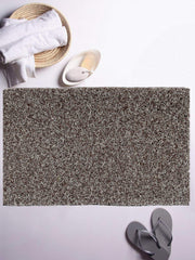 Kuber Industries Double Shade Thread Rubber Anti Slip 1 Piece Bath Mat 16" x24'' (Brown & White) - CTKTC40024