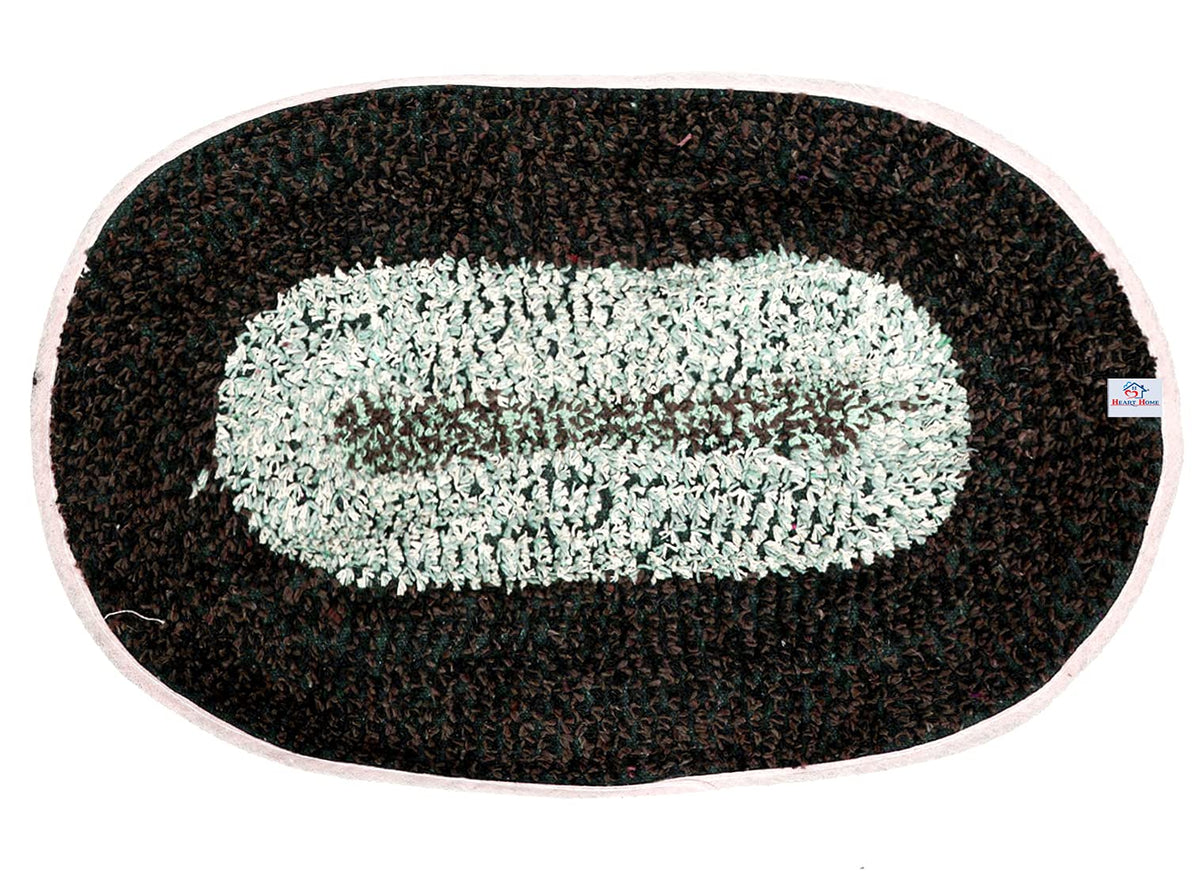Heart Home Cotton Indoor Doormat|Dirts Trapper Mat|Bath Door Mat|Machine Washable|Porch/Kitchen/Bathroom/Laundry Room (Multicolor), Standard (HS39HEARTH022063)