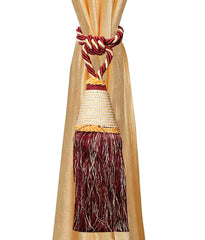 Kuber Industries Beads Beautiful Design Polyester 2 Pieces Curtain Tie Back Tassel Set (Maroon) CTKTC33557