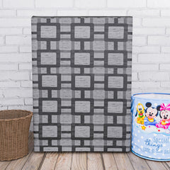 Heart Home Washing Machine Cover | Big Check Washing Machine Cover | Soft PVC | Top Load Semi-Automatic Washing Machine Cover | Gray