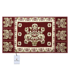 Kuber Industries Cotton Refrigerator Cover Set With 6 Utility Pockets (Maroon)