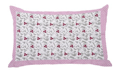 Kuber Industries Floral Design Premium Cotton Pillow Covers, 18 x 28 inch, Set of 2 (Pink)