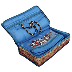 Kuber Industries Brocade Silk Jewellery Kit (Purple)